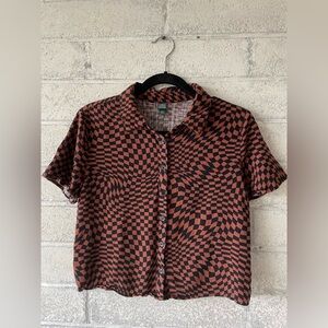 Wild Fable Check Short Sleeve Top